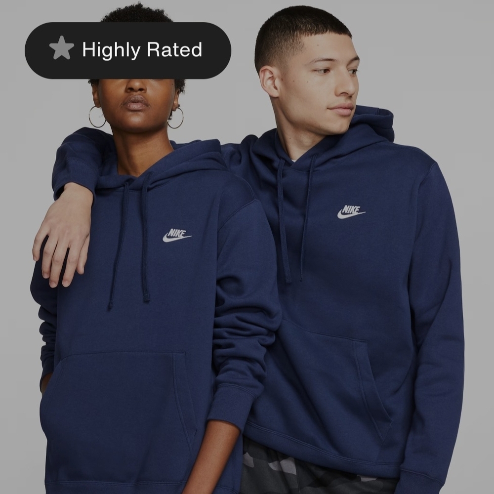 Nike Men's Dark Blue Hoodie